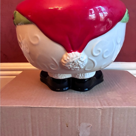Home Accents Wishes &Wonder HO HO HO Santa Popcorn Bowl 9” tall - Picture 3 of 10